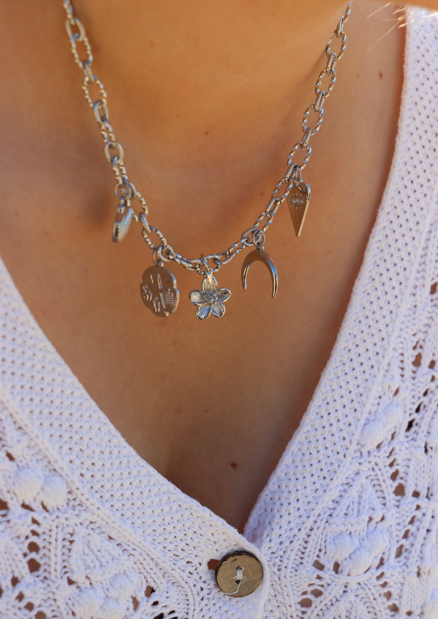 Claudine - chaine personnalisable argenté